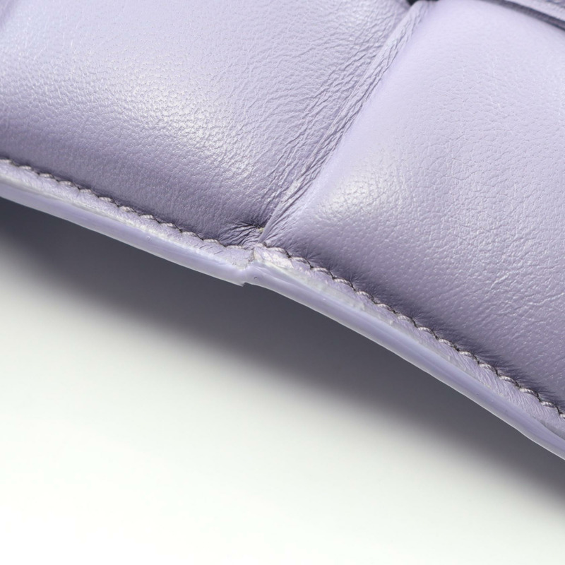 BOTTEGA VENETA 帶襯墊 Cassette Intrecciato 單肩斜背包 皮革 紫色-6