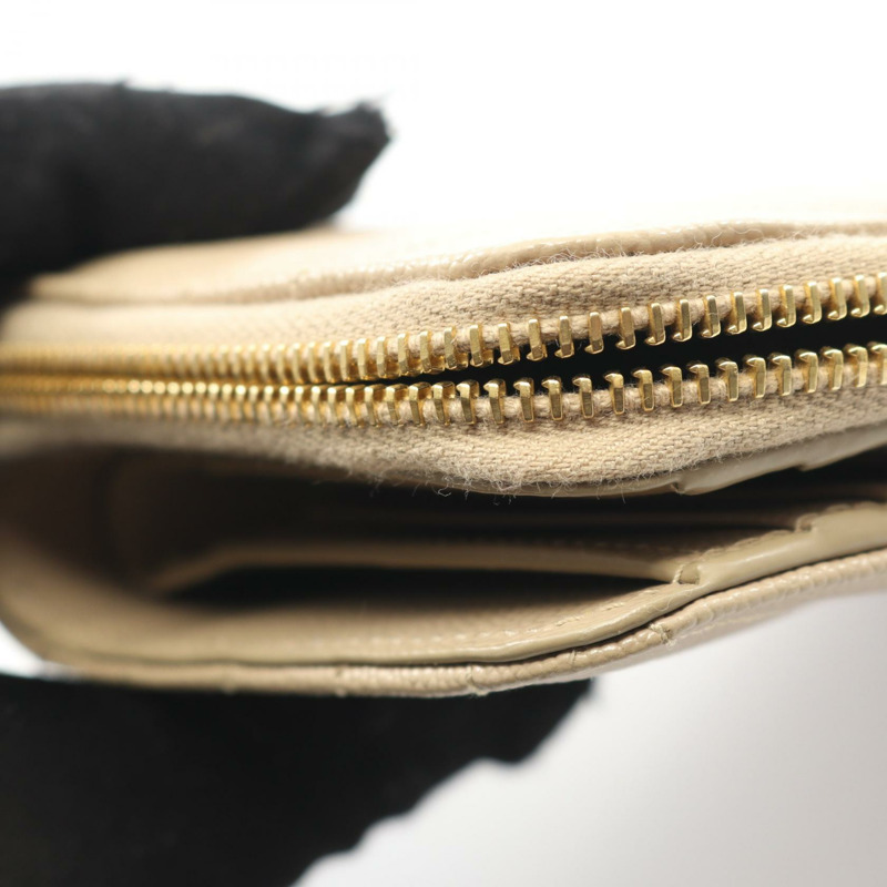 SAINT LAURENT PARIS Monogram 雙折皮夾 668288BOW012721 皮革 米色 二手-6