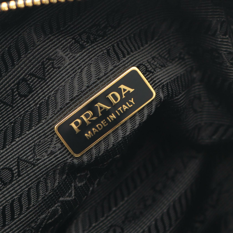 PRADA 黑色真皮迷你單肩手提包，二手女款-3