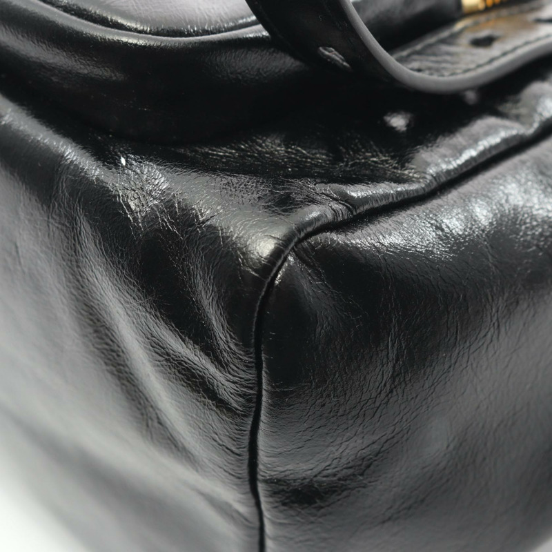 PRADA 黑色真皮迷你單肩手提包，二手女款-4