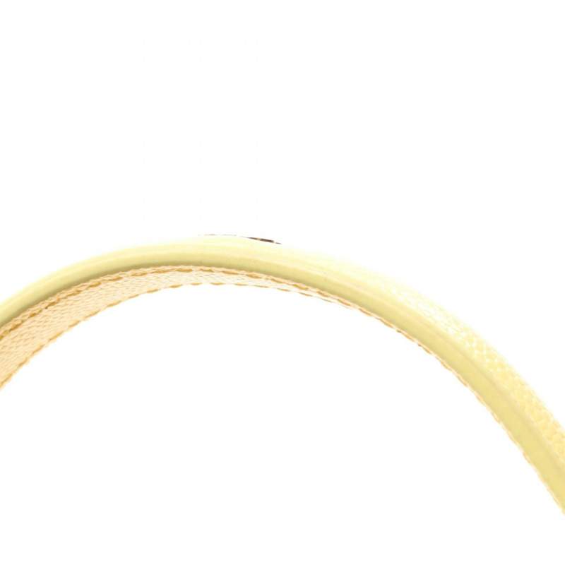 香奈兒 (CHANEL) 絎縫鏈條手提單肩包，黃色皮革，二手，金色五金，CC-8