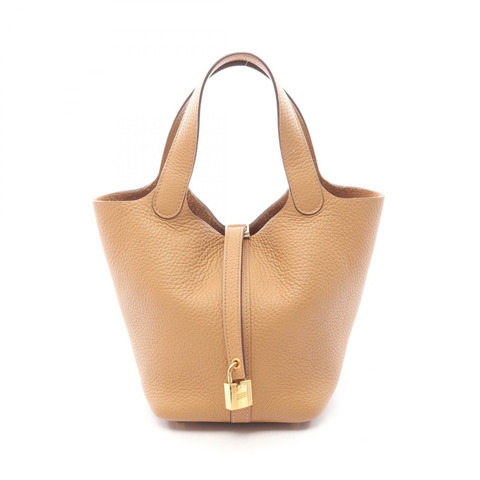 愛馬仕 Picotin PM 手袋 Taurillon Clemence Biscuit U 二手女士 GHW