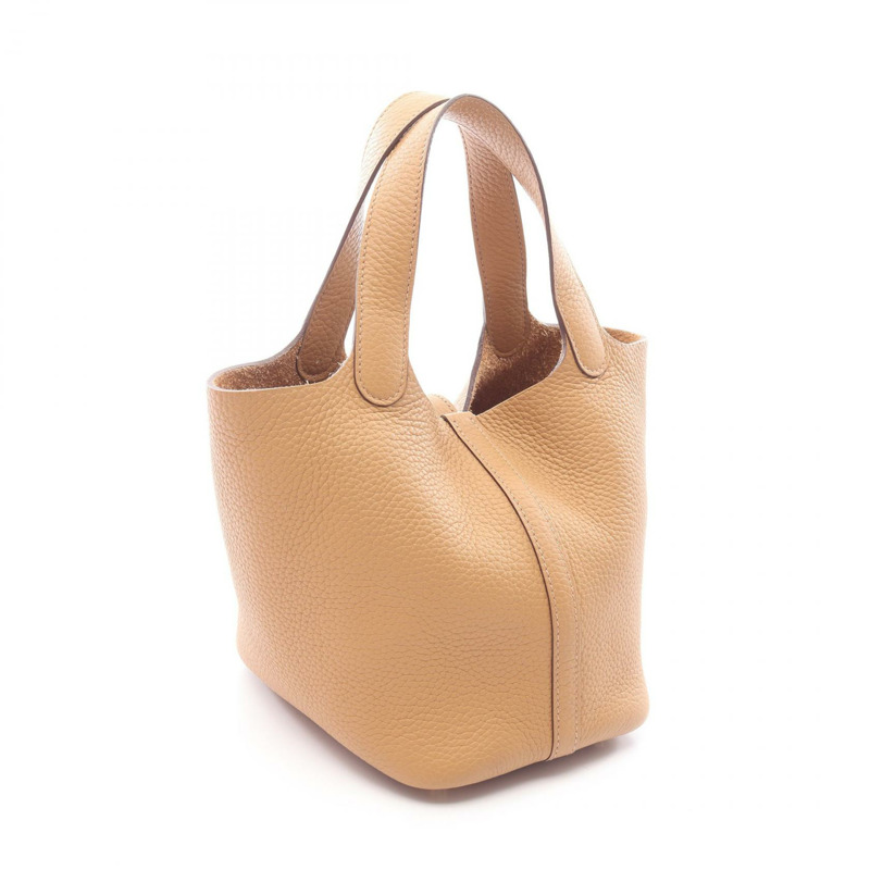 愛馬仕 Picotin PM 手袋 Taurillon Clemence Biscuit U 二手女士 GHW-1