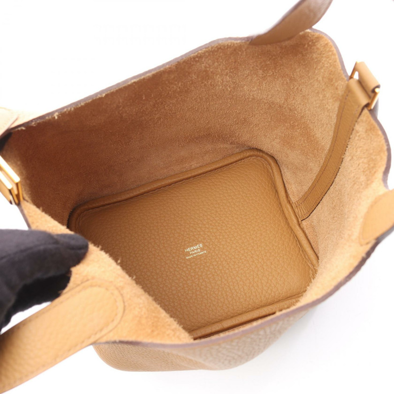 愛馬仕 Picotin PM 手袋 Taurillon Clemence Biscuit U 二手女士 GHW-2