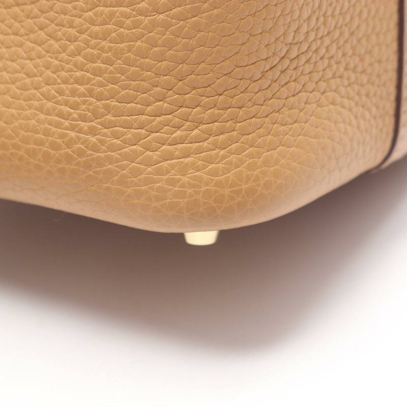 愛馬仕 Picotin PM 手袋 Taurillon Clemence Biscuit U 二手女士 GHW-5