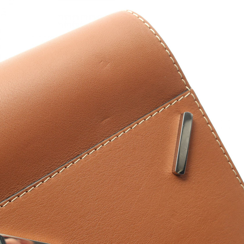 LOEWE Hammock抽繩M號單肩手提包，皮革帆布材質，棕色/米色，二手-5