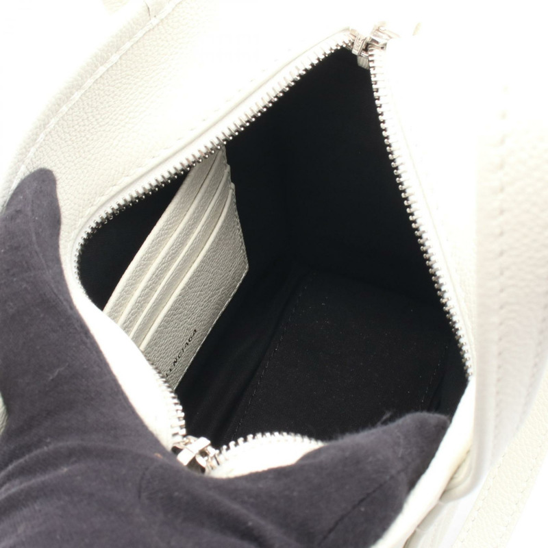 巴黎世家 (BALENCIAGA) BAZAR SOPPER XXS 斜背包 513988 白色皮革 二手 女士-2