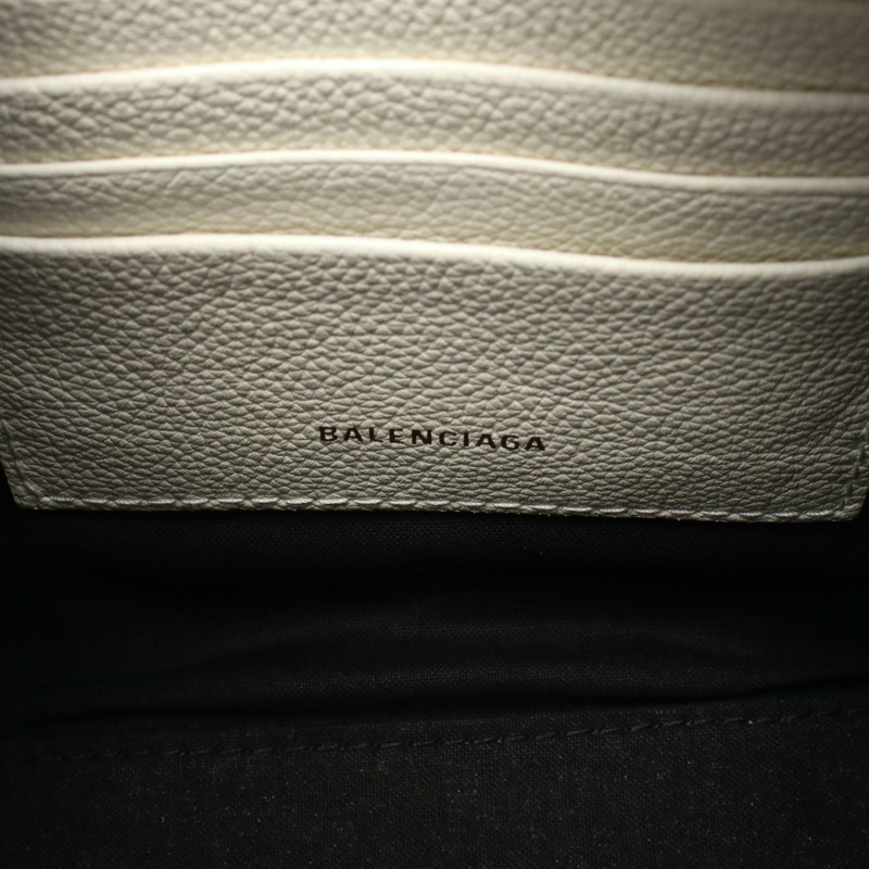 巴黎世家 (BALENCIAGA) BAZAR SOPPER XXS 斜背包 513988 白色皮革 二手 女士-3