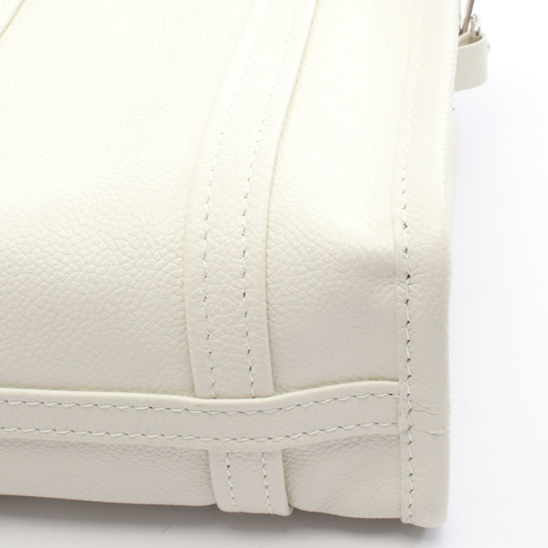 巴黎世家 (BALENCIAGA) BAZAR SOPPER XXS 斜背包 513988 白色皮革 二手 女士-4