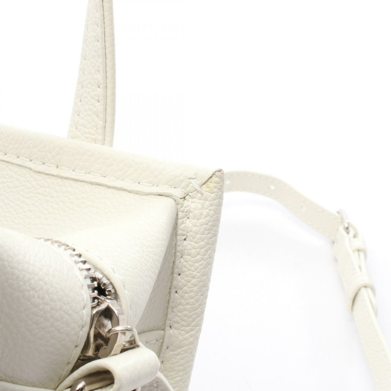 巴黎世家 (BALENCIAGA) BAZAR SOPPER XXS 斜背包 513988 白色皮革 二手 女士-5