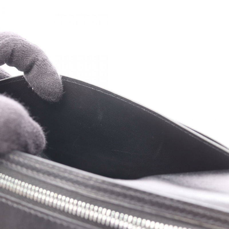 愛馬仕 Bearn Soufflet 雙折皮夾，黑色，盒式小牛皮，二手，女士款，附五金配件。-9