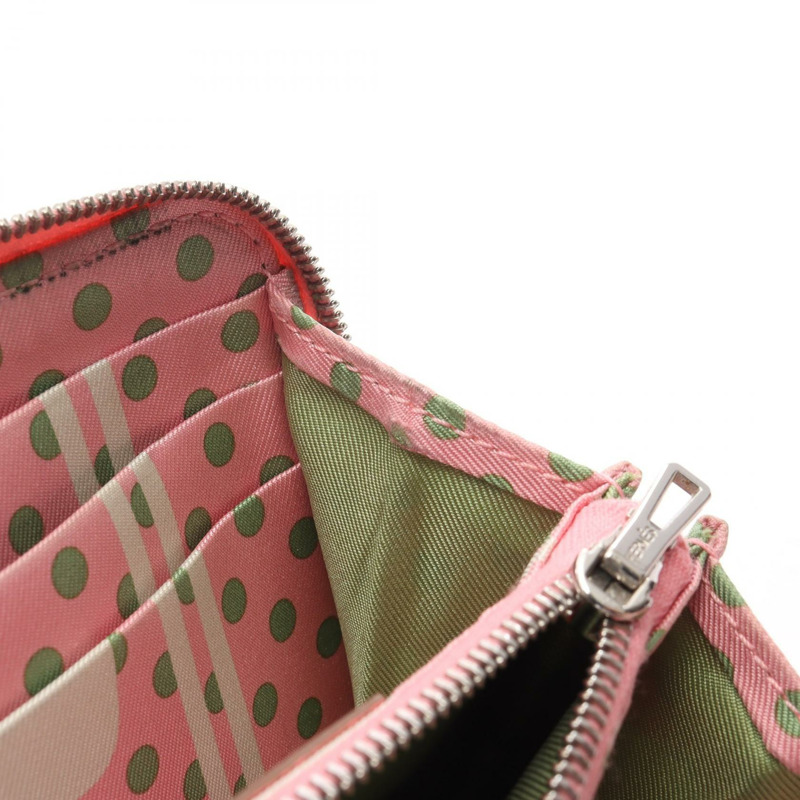 HERMES Azap Compact Silkin 圓形皮夾 Epsom 皮革玫瑰五彩紙屑二手 SHW Y-13