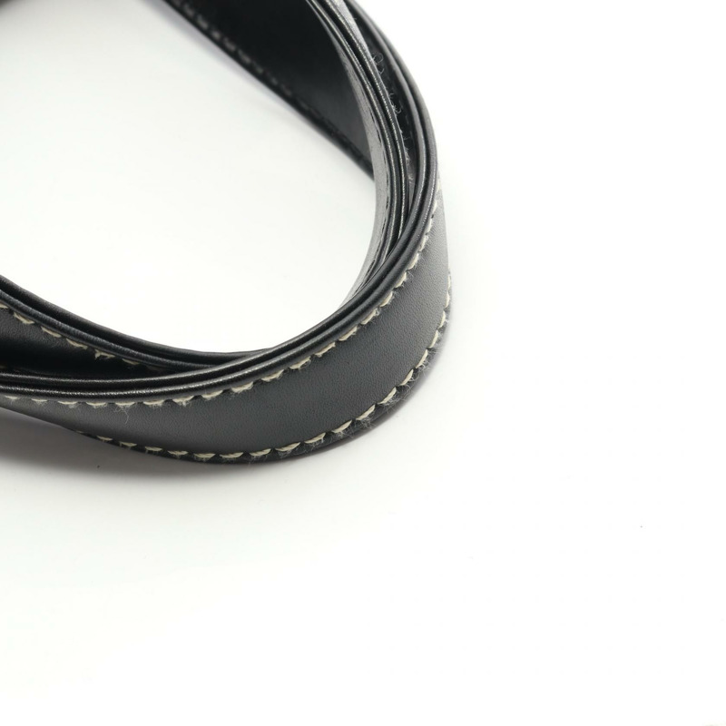 香奈兒 (CHANEL) 野性縫線手提包，黑色皮革，二手，女士，金色五金，CC標誌，Coco-7