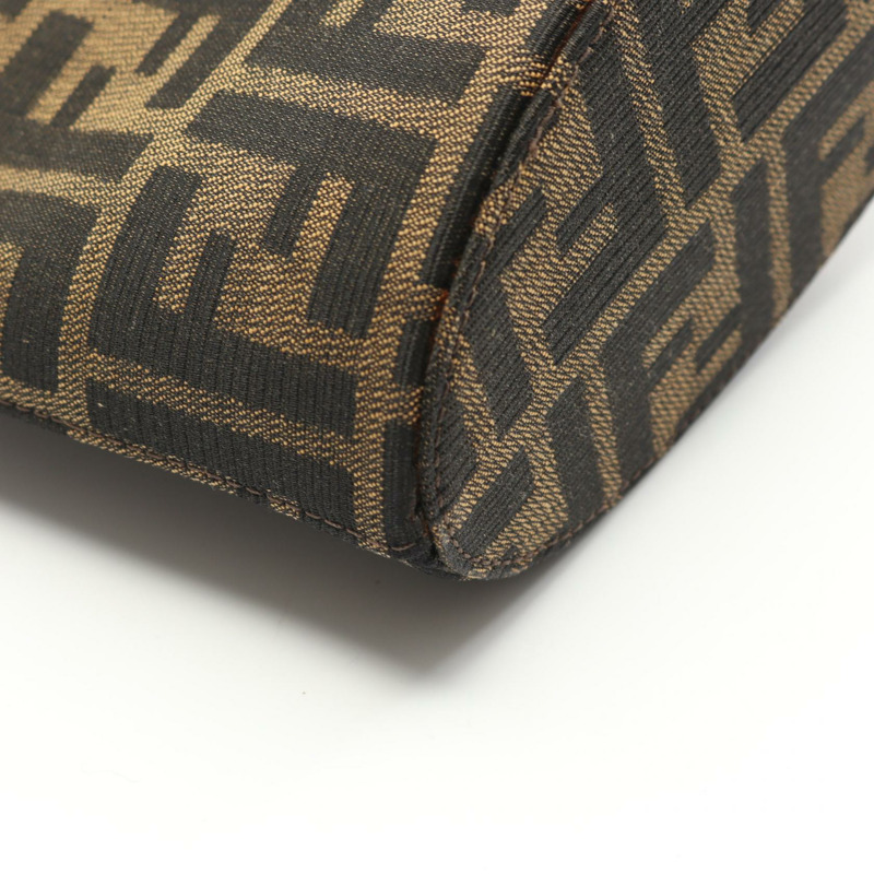 FENDI Zucca 肩背包 帆布皮革 棕色 二手 女士-4