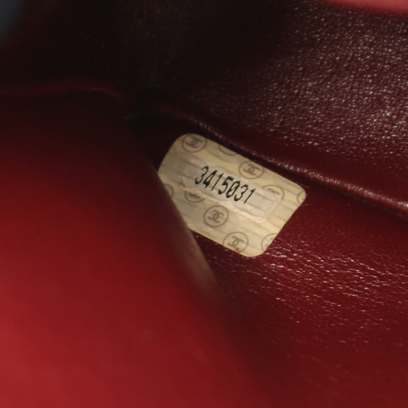 香奈兒 (CHANEL) Matelasse W 翻蓋鏈條單肩背包，羊皮材質，黑色，二手，金色五金，CC-4