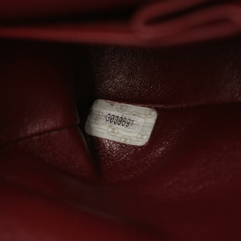 香奈兒 (CHANEL) Matelasse W 翻蓋鏈條單肩包，羊皮材質，黑色，二手，金色五金-4