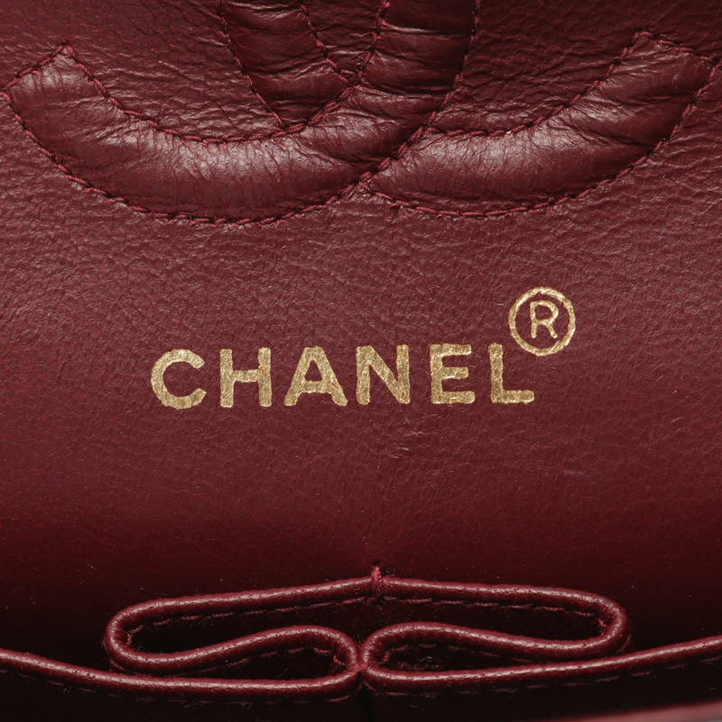 香奈兒 (CHANEL) Matelasse W 翻蓋鏈條單肩背包，羊皮材質，黑色，二手，金色五金-3