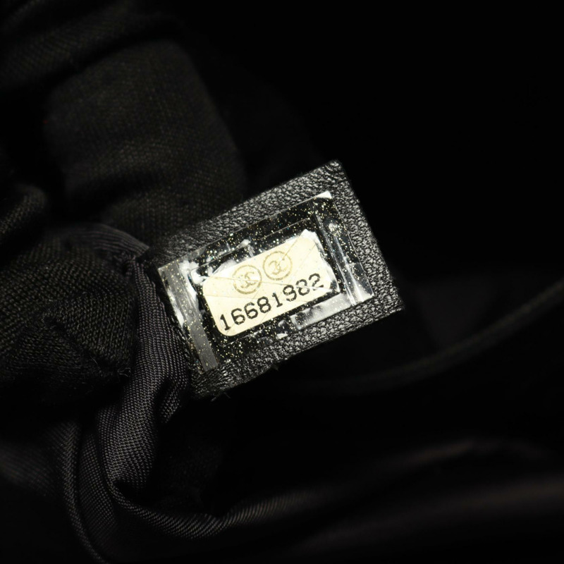 香奈兒 (CHANEL) Paris Biarritz MM 手提包，PVC塗層帆布皮革，黑色，二手，女士 CC-4