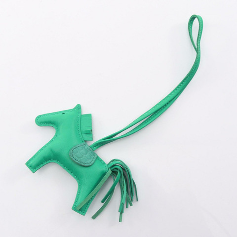 愛馬仕 Rodeo PM Touch 薄荷色魅力 Agneau milo Agneau milo / Matt 鱷魚皮 綠色 二手 女士