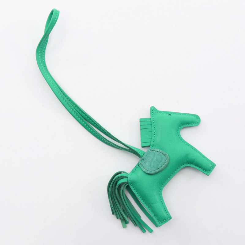 愛馬仕 Rodeo PM Touch 薄荷色魅力 Agneau milo Agneau milo / Matt 鱷魚皮 綠色 二手 女士-1