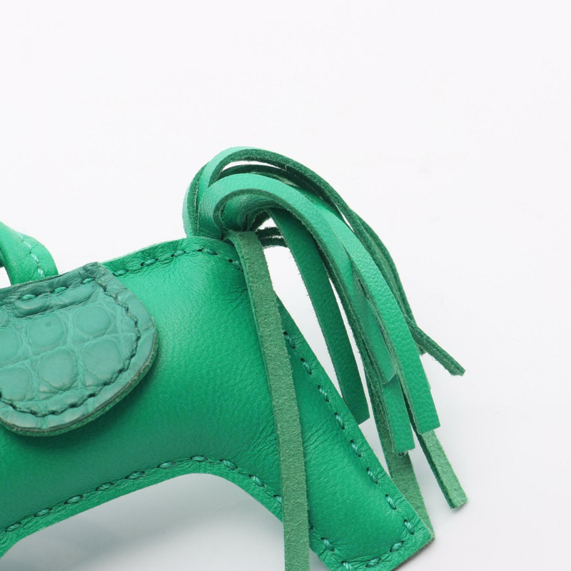 愛馬仕 Rodeo PM Touch 薄荷色魅力 Agneau milo Agneau milo / Matt 鱷魚皮 綠色 二手 女士-6