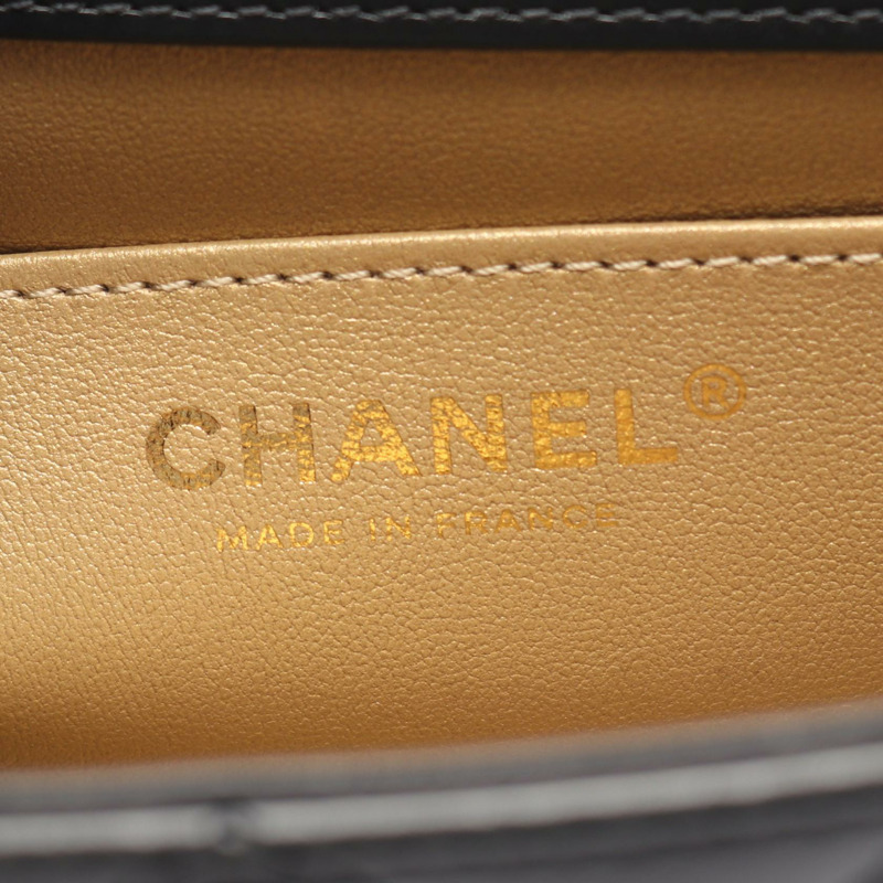 香奈兒 (CHANEL) 絎縫鏈條斜背包 AS2615 羊皮 黑色 GHW-3