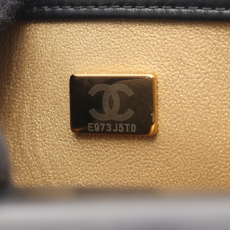 香奈兒 (CHANEL) 絎縫鏈條斜背包 AS2615 羊皮 黑色 GHW-4