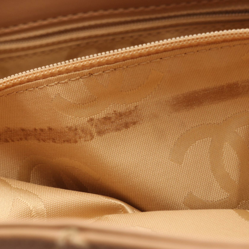 香奈兒 (CHANEL) 野性縫線托特單肩包，米色皮革，二手，女士，金色五金-5