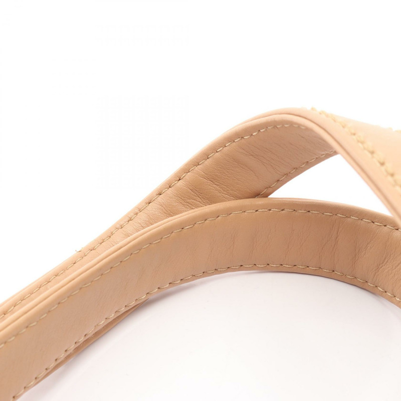 香奈兒 (CHANEL) 野性縫線托特單肩包，米色皮革，二手，女士，金色五金-11