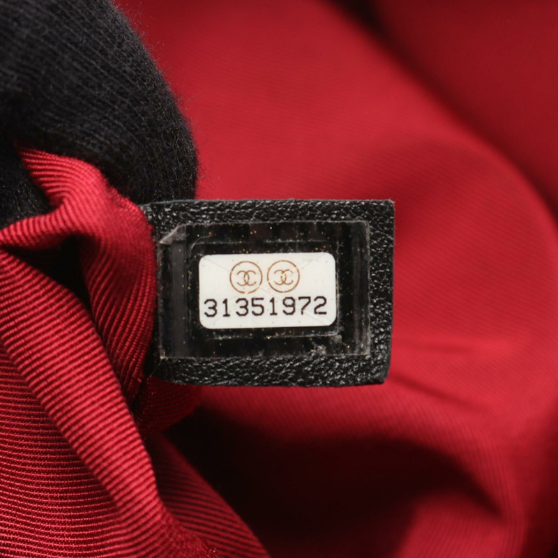 香奈兒 19 dix-neuf 超大鏈條單肩包 羊皮 黑色 二手 女士-4