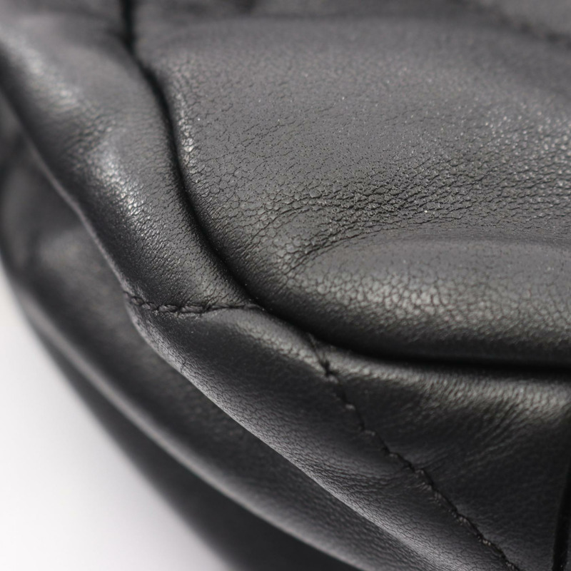 香奈兒 19 dix-neuf 超大鏈條單肩包 羊皮 黑色 二手 女士-6