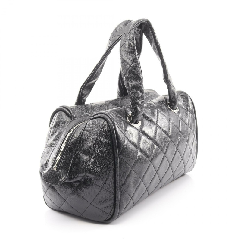 香奈兒 (CHANEL) Matelasse Big COCO Mark 手提包，小牛皮材質，黑色，二手，女士款-1