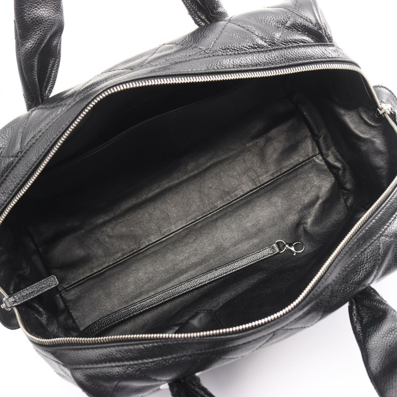 香奈兒 (CHANEL) Matelasse Big COCO Mark 手提包，小牛皮材質，黑色，二手，女士款-2