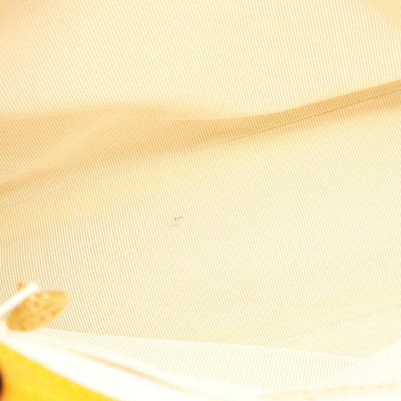 香奈兒三重 COCO 標誌手提單肩包，小牛皮材質，橙色，二手，女士，金色五金-6