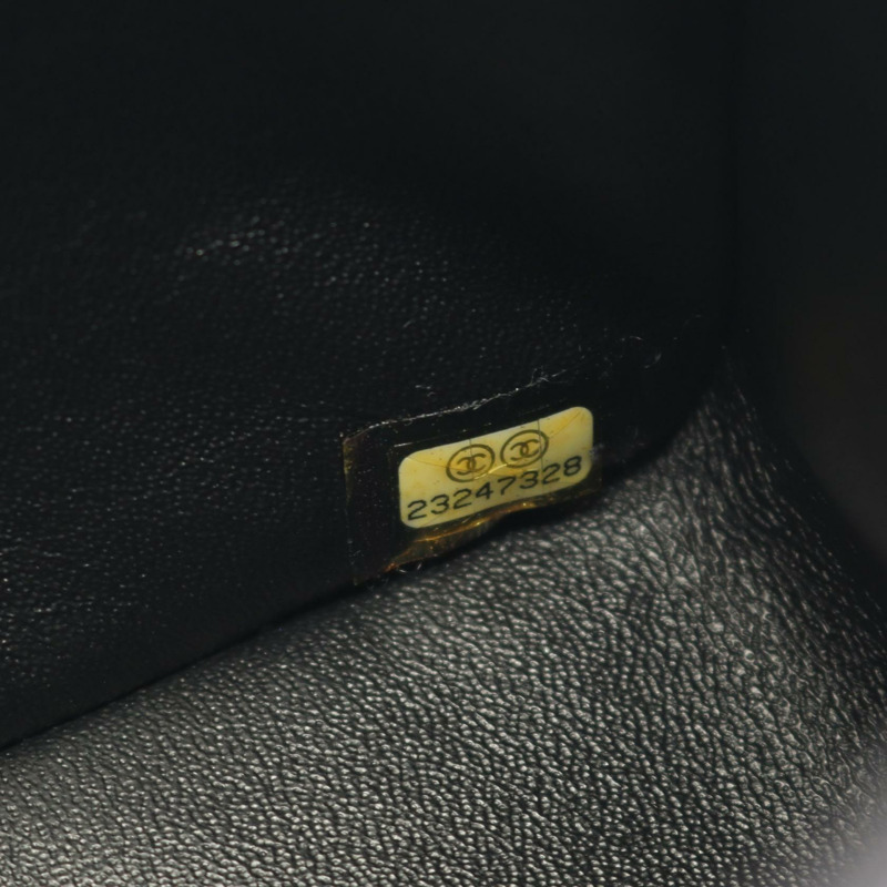 香奈兒十字繡頂部手柄鏈條斜挎單肩包 A98724 羊皮 BK-4