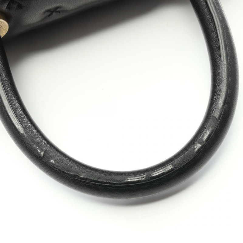 香奈兒十字繡頂部手柄鏈條斜挎單肩包 A98724 羊皮 BK-5