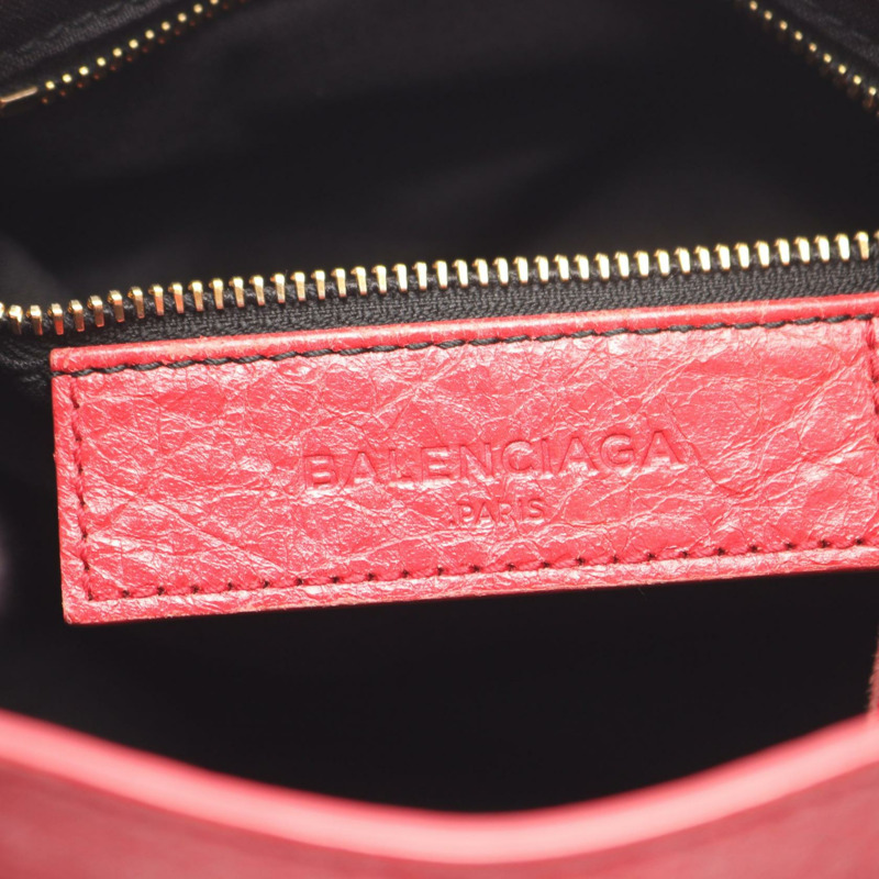 BALENCIAGA 經典迷你城市單肩斜背包 300295 紅色皮革 二手-3