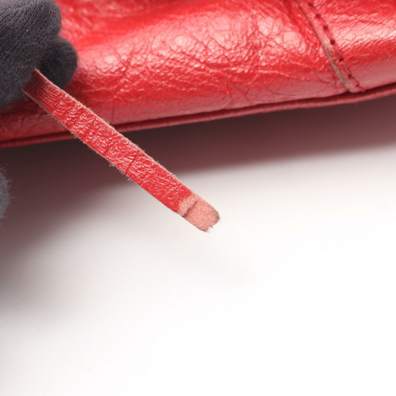 BALENCIAGA 經典迷你城市單肩斜背包 300295 紅色皮革 二手-12