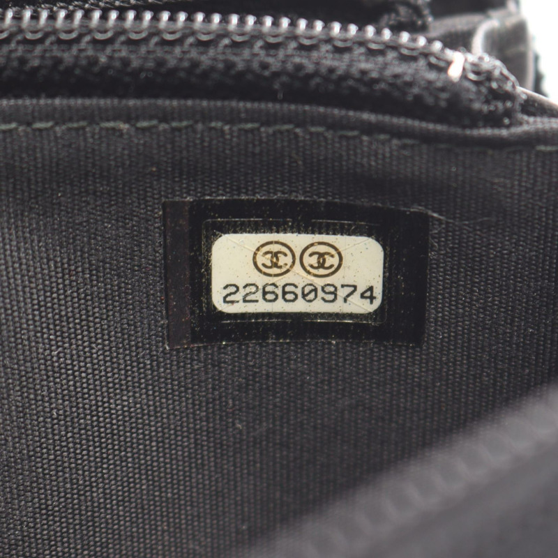 香奈兒 Boy Chanel 拉鍊皮夾 A80566 黑色皮革 二手 女士 CC-4