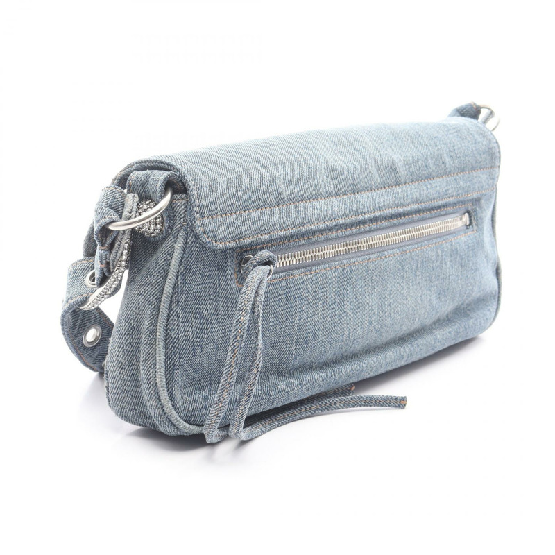 BALENCIAGA Le Cagoule S 單肩包 771640 牛仔帆布 藍色 二手 女士-1