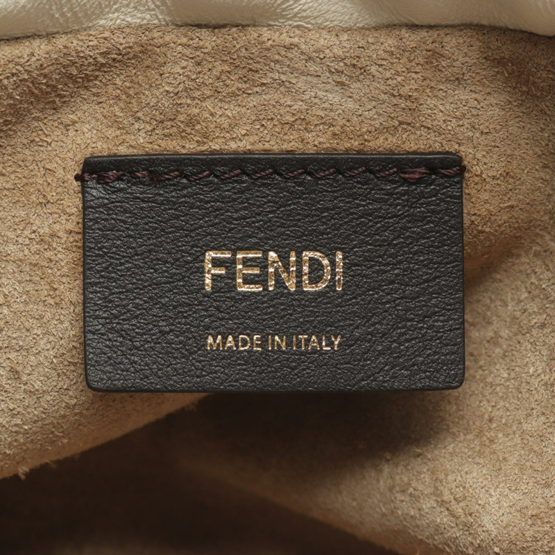 FENDI Mamma Baguette 小斜背包 8BS105ABVEF0K7E 白色皮革 二手-3