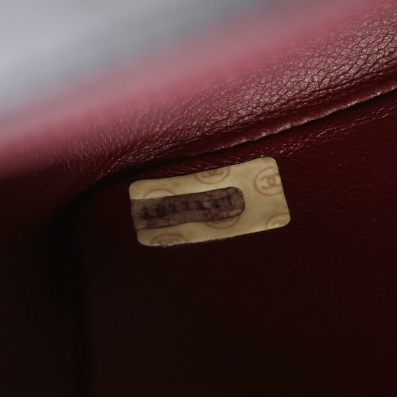 香奈兒斜紋縫線鏈條單肩背包，羊皮材質，黑色，二手，女士款，金色五金配件-4