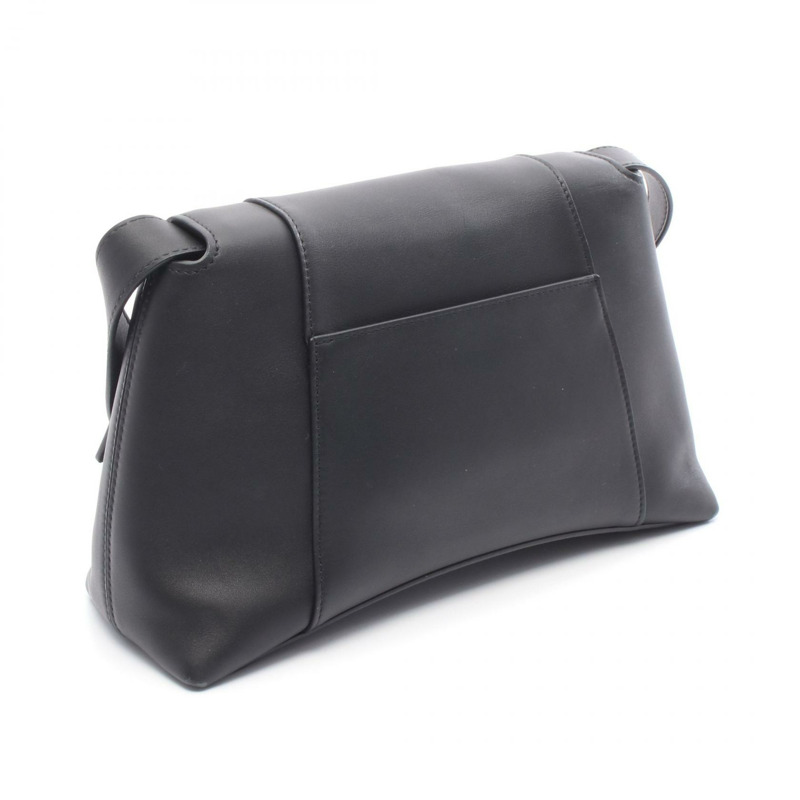 巴黎世家 Downtown 小號單肩包 671353 黑色皮革 二手 女士-1