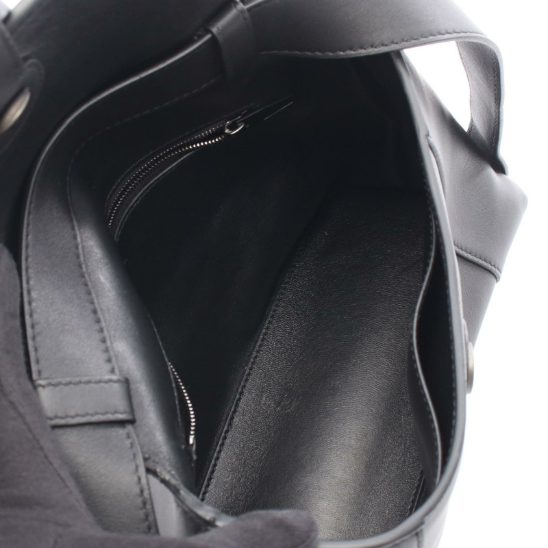 巴黎世家 Downtown 小號單肩包 671353 黑色皮革 二手 女士-2