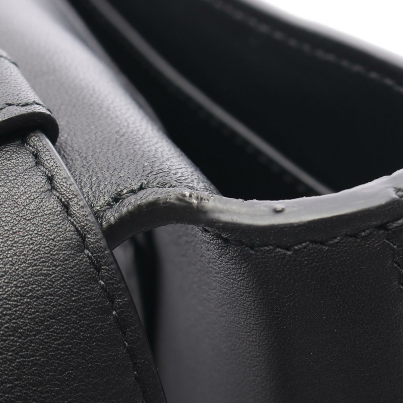 巴黎世家 Downtown 小號單肩包 671353 黑色皮革 二手 女士-5