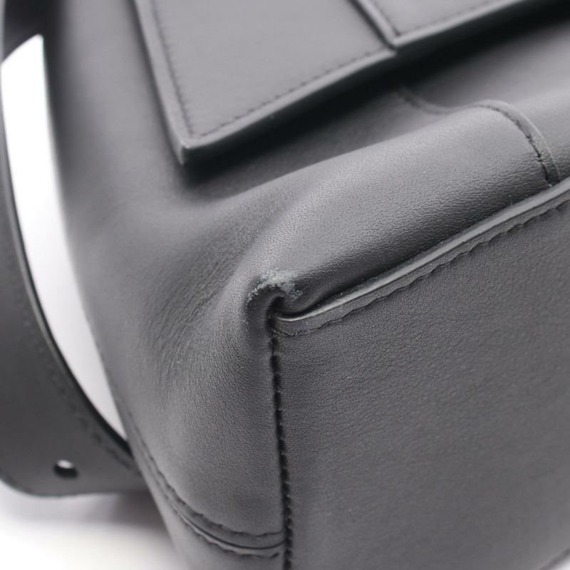 巴黎世家 Downtown 小號單肩包 671353 黑色皮革 二手 女士-8