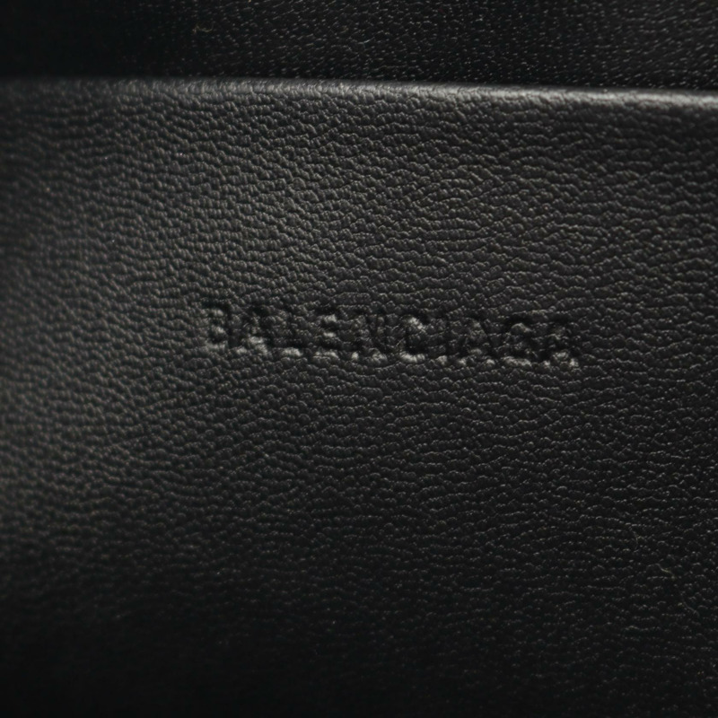 BALENCIAGA Tuck 肩挎斜背包 637881 黑色皮革 二手 女士-3