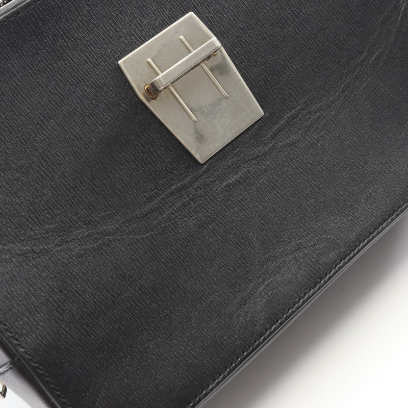 BALENCIAGA Tuck 肩挎斜背包 637881 黑色皮革 二手 女士-5