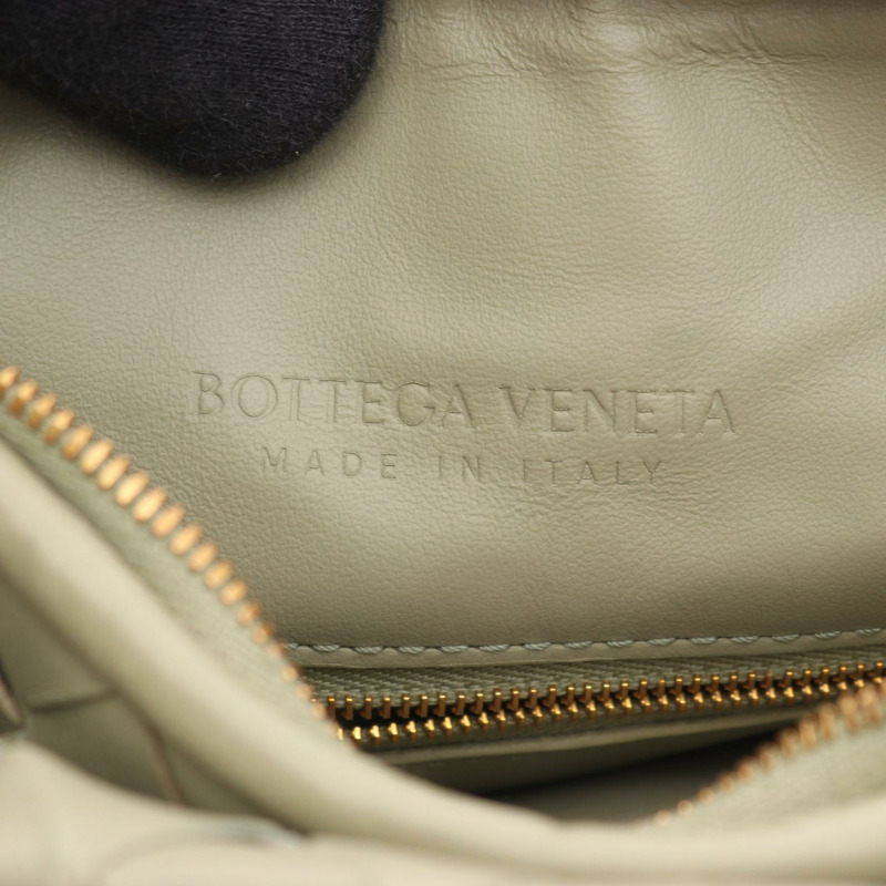 BOTTEGA VENETA Gemelli Intrecciato 單肩包 皮革 卡其色 二手 女式-3