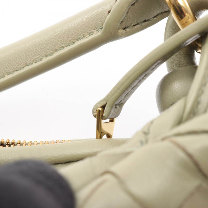 BOTTEGA VENETA Gemelli Intrecciato 單肩包 皮革 卡其色 二手 女式-6